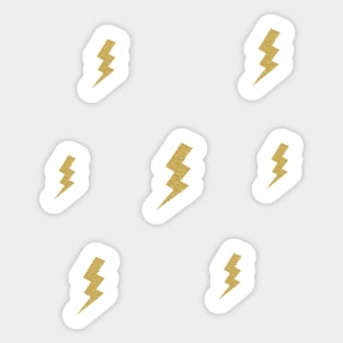 lightning bolt gold Sticker